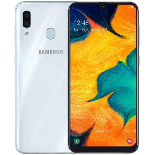 Samsung Galaxy A30 2019 SM-A305F 3 / 32GB White (SM-A305FZWU)